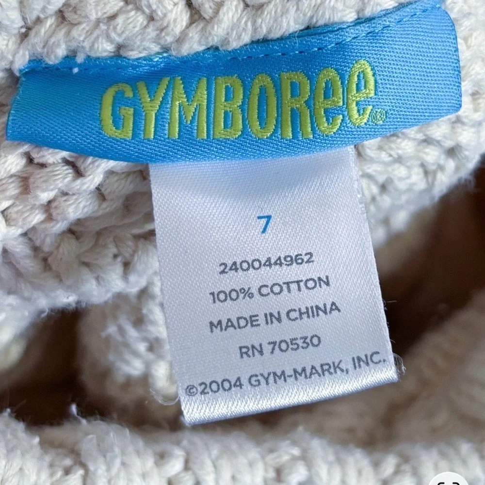 Vintage Gymboree Cream Cable Knit Fisherman Sweater Sz 7 Fits XS S Grandpa Core